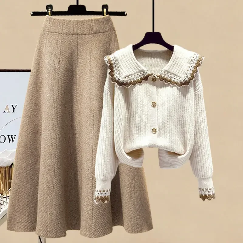 Autumn and Winter Suit Women 2023 New Korean Fashion Casual Long Sleeve Sweater Slim Skirt Elegant Women's Two Piece Set T68
Autumn and Winter Suit Women 2023 New Korean Fashion Casual Long Sleeve Sweater Slim Skirt Elegant Women's Two Piece Set T68
