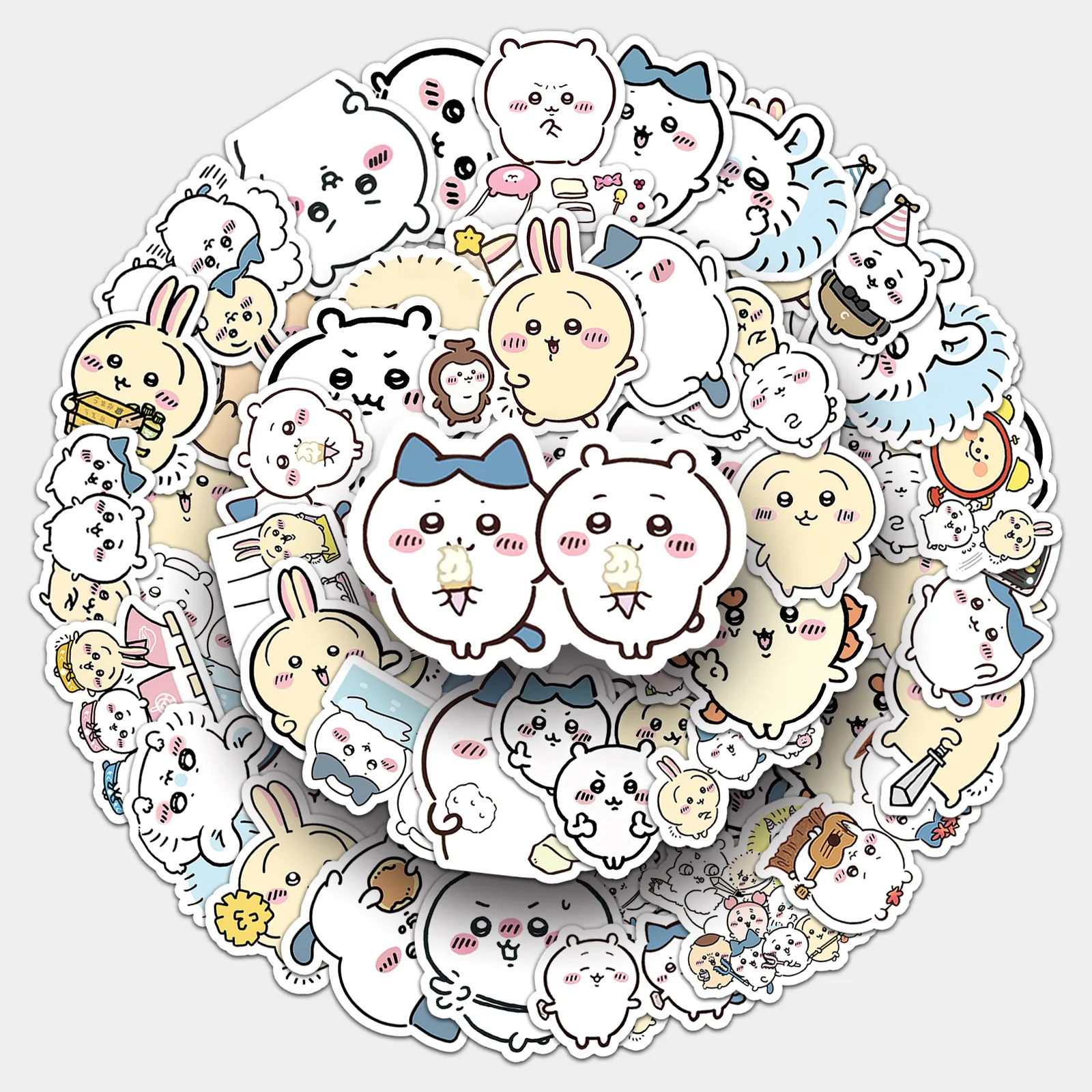50 Pieces of Chiikawa Graffiti Stickers Cartoon Cute Ji Yi Ka Wa Decorative Guitar Mobile Phone Case Small Mochi Stickers 
50 Pieces of Chiikawa Graffiti Stickers Cartoon Cute Ji Yi Ka Wa Decorative Guitar Mobile Phone Case Small Mochi Stickers