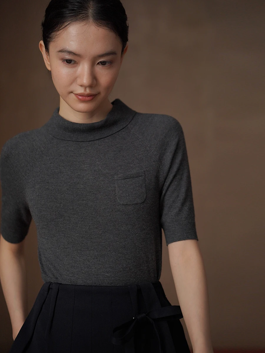 Вязаный топ Hacikis Miss Simple Elegance в студенческом стиле, облегающий, с рукавом до локтя, с отложным воротником и карманом, стандартной длины
Вязаный топ Hacikis Miss Simple Elegance в студенческом стиле, облегающий, с рукавом до локтя, с отложным воротником и карманом, стандартной длины