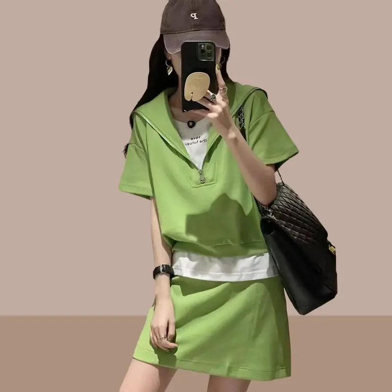 Women's Clothing Fashion Outfits 2023 Summer New Arrival Casual Sportswear Hooded Short Sleeved High Waist Skirt Two-piece Set
Women's Clothing Fashion Outfits 2023 Summer New Arrival Casual Sportswear Hooded Short Sleeved High Waist Skirt Two-piece Set
