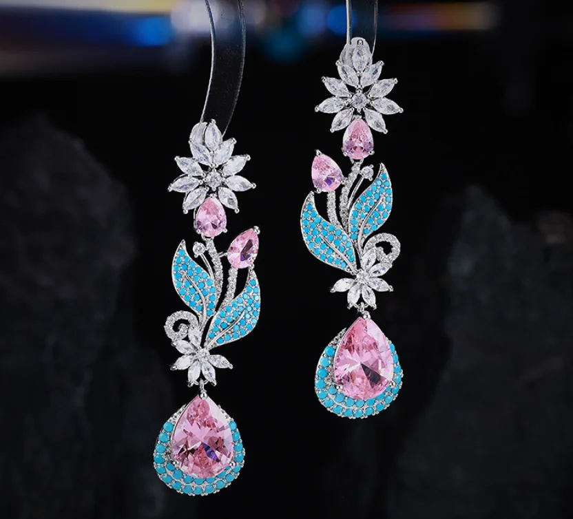 Luxurious Flower Earrings S925 Silver Needle Zircon Inlay Jewelry Accessory for Women LYX134
Luxurious Flower Earrings S925 Silver Needle Zircon Inlay Jewelry Accessory for Women LYX134
