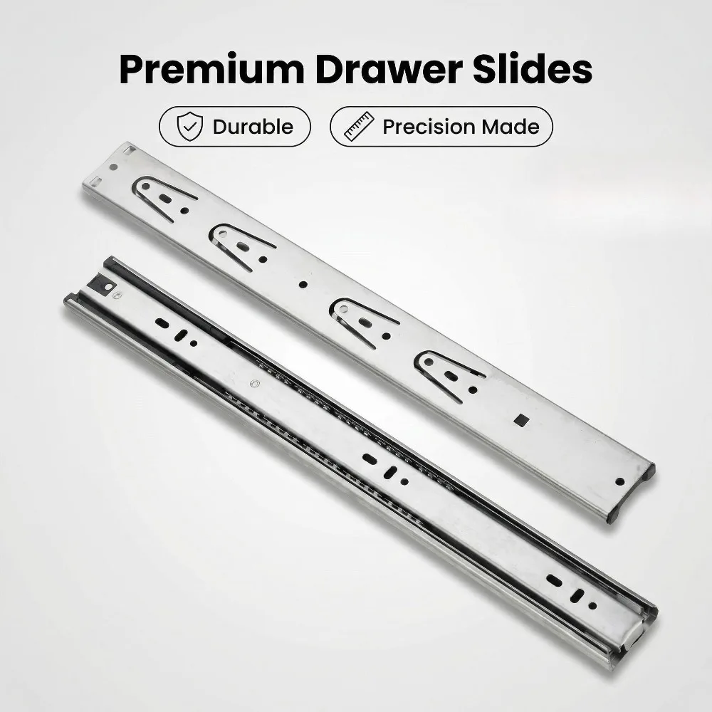 8" - 22" Stainless Steel Drawer Slides Soft Close Drawer Track Rail Sliding Three-Section Cabinet Slides Furniture Hardware
8" - 22" Stainless Steel Drawer Slides Soft Close Drawer Track Rail Sliding Three-Section Cabinet Slides Furniture Hardware