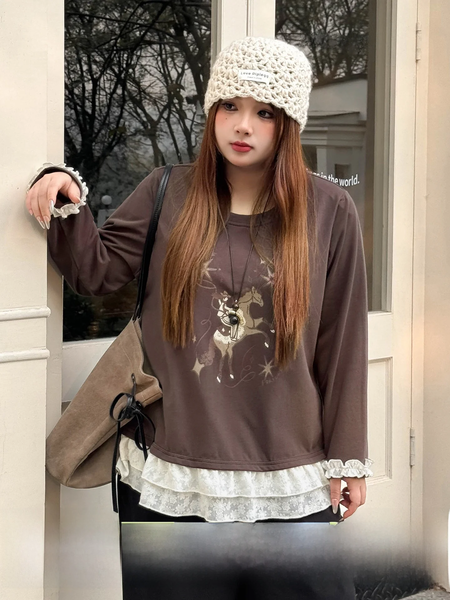 plus Size Women's T-irt American Retro Sle Long Sve Lace Print Patchwork Cartoon Floral T-irt Spring Season Cot...
plus Size Women's T-irt American Retro Sle Long Sve Lace Print Patchwork Cartoon Floral T-irt Spring Season Cot...