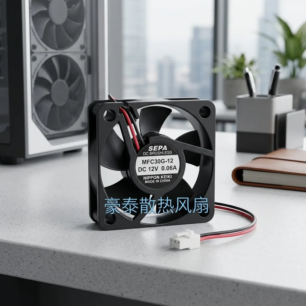 For SEPA MFC30G-12 3010 DC12V 0.06A 3CM 2-Pin Silent Cooling Fan
For SEPA MFC30G-12 3010 DC12V 0.06A 3CM 2-Pin Silent Cooling Fan