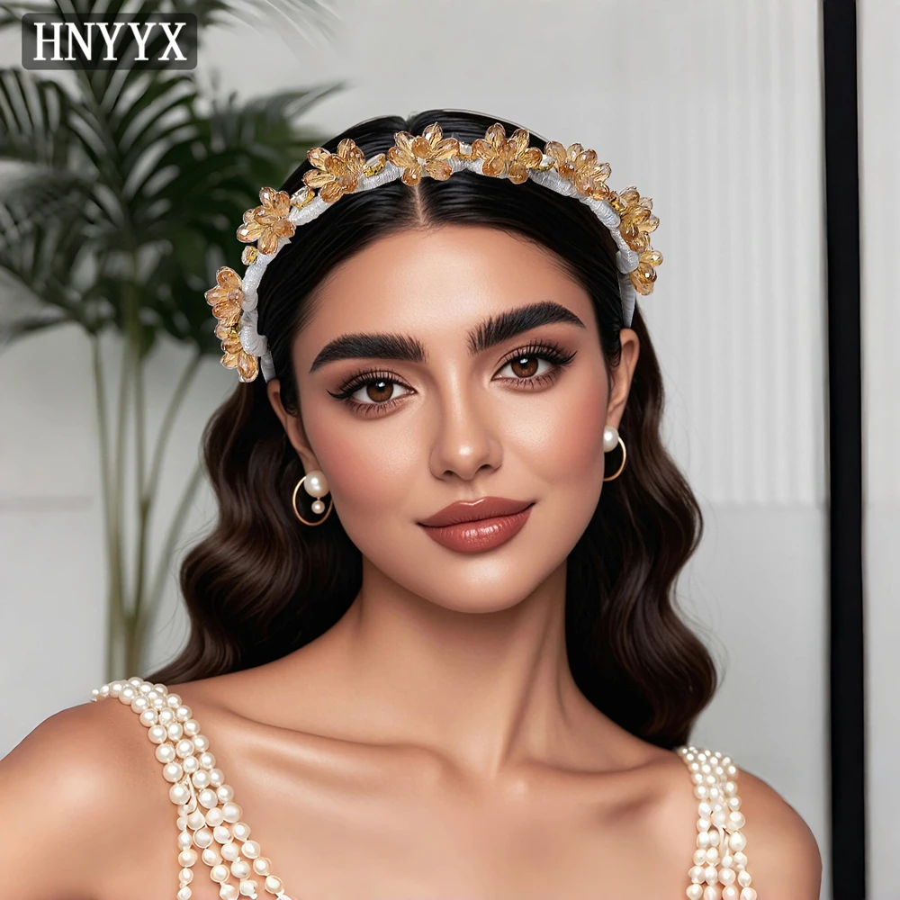 HNYYX Champagne Color Crystal Flower Teeth Headband Fashion Daily Hair Hoop for Women Wedding Bridal Party Hair Accessories A400
HNYYX Champagne Color Crystal Flower Teeth Headband Fashion Daily Hair Hoop for Women Wedding Bridal Party Hair Accessories A400
