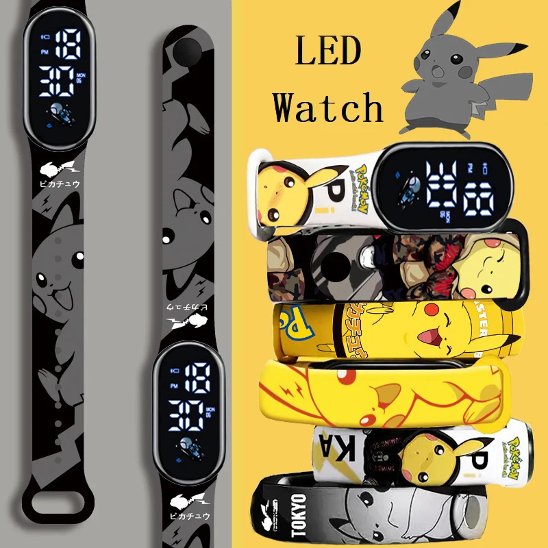 Pokemon Strap LED Electronic Watch Fashion Colorful Bracelet Touch Waterproof Anime Character Pikachu Kid Digital Watches
Pokemon Strap LED Electronic Watch Fashion Colorful Bracelet Touch Waterproof Anime Character Pikachu Kid Digital Watches