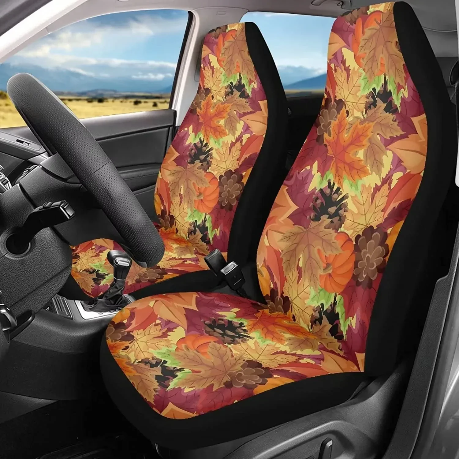 Fall Maple Leaves Car Seat Covers Autumn Pine Cones Auto Seat Protector Bucket Seat Cover 2pcs/Set High Back Car Mat Covers
Fall Maple Leaves Car Seat Covers Autumn Pine Cones Auto Seat Protector Bucket Seat Cover 2pcs/Set High Back Car Mat Covers