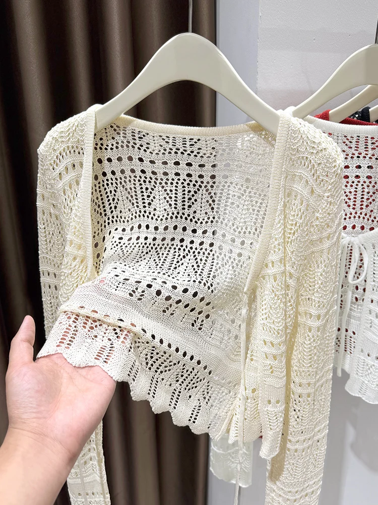 Дышащий вязаный кардиган из ледяного шелка для женщин, летний, с поясом, тонкий, для кондиционированных помещений
Дышащий вязаный кардиган из ледяного шелка для женщин, летний, с поясом, тонкий, для кондиционированных помещений