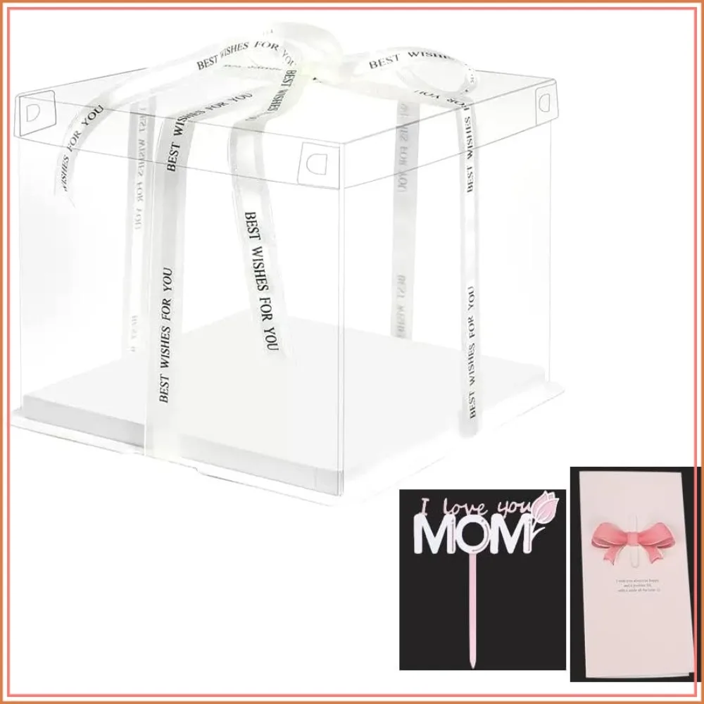 2 Pcs 12.6" X 12.6" X 9.8" Clear Cake Box with Lid for Gift, Cake Decoration (White)
2 Pcs 12.6" X 12.6" X 9.8" Clear Cake Box with Lid for Gift, Cake Decoration (White)