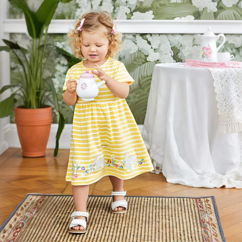 2025 New Girls Summer Dress Cartoon Embroidery Princess Dress Knitted Cotton Short Sleeve Kids Party Dress for Toddlers Children
2025 New Girls Summer Dress Cartoon Embroidery Princess Dress Knitted Cotton Short Sleeve Kids Party Dress for Toddlers Children