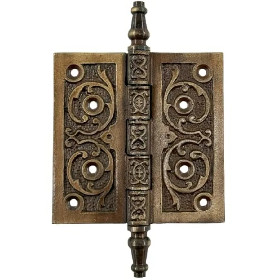 Antique Cast Iron Bronze Door Hinge, 6.5 inches, Vintage Ornamental Hardware - HG107 4
Antique Cast Iron Bronze Door Hinge, 6.5 inches, Vintage Ornamental Hardware - HG107 4