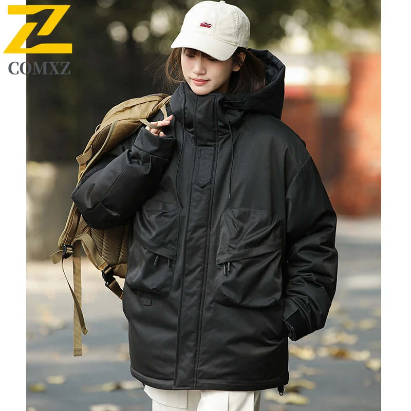 2025 Winter Jacket Women Men's Fashion Casual Thickened Cold-proof Windproof Cotton Padded Coat Japanese Loose Warm Hooded Parka
2025 Winter Jacket Women Men's Fashion Casual Thickened Cold-proof Windproof Cotton Padded Coat Japanese Loose Warm Hooded Parka