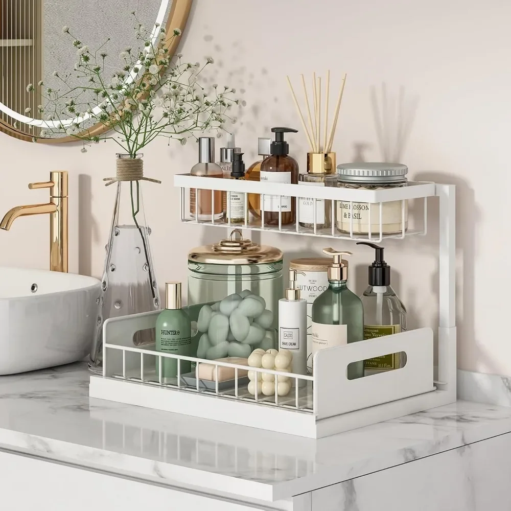 Kitchen Bathroom Under Sink Organizer and Storage,2 Pack Pull Out Cabinet Organizer Slide Out Sink Shelf Cabinet Storage Shelves
Kitchen Bathroom Under Sink Organizer and Storage,2 Pack Pull Out Cabinet Organizer Slide Out Sink Shelf Cabinet Storage Shelves
