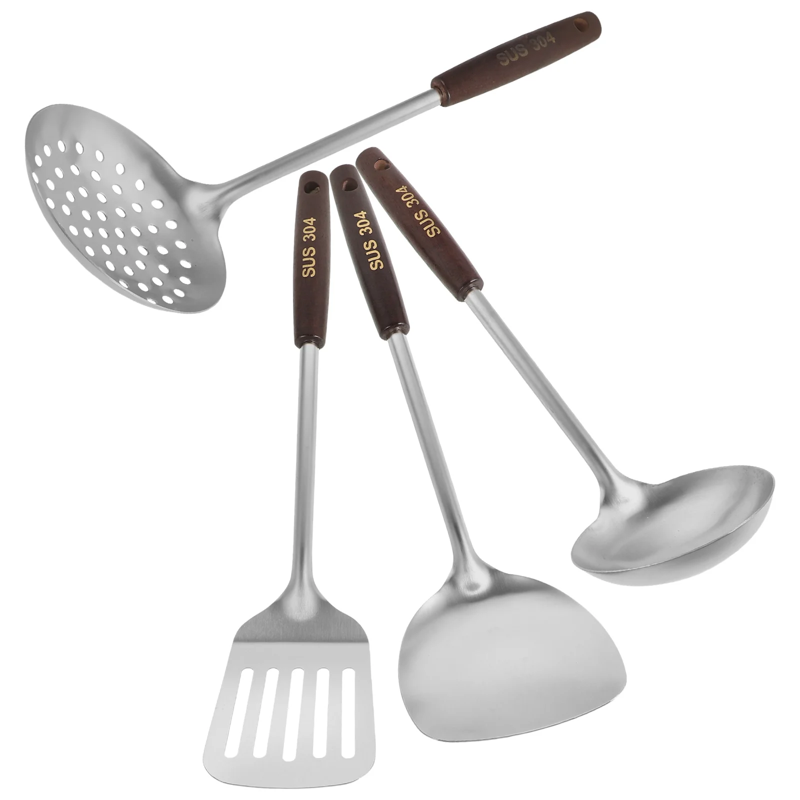4pcs Kitchen Cooking Utensils Set Long Handle Wooden Spoon Stainless Steel Slotted Spoon Wok Tools Soup Ladle
4pcs Kitchen Cooking Utensils Set Long Handle Wooden Spoon Stainless Steel Slotted Spoon Wok Tools Soup Ladle