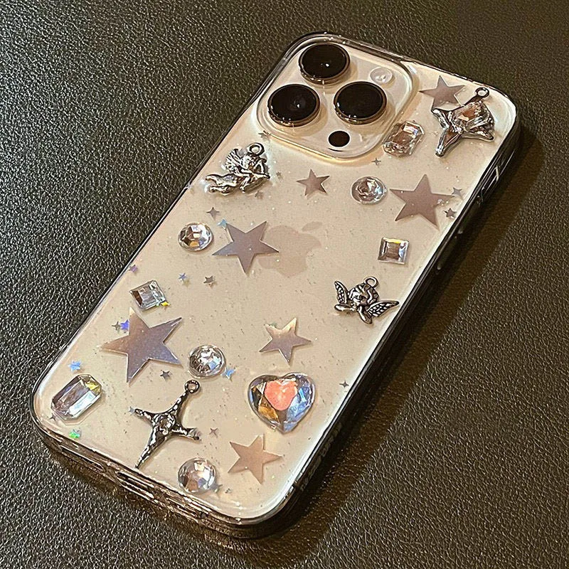 Angel Star Love Rhinestone Gemstone Transparent Phone Cases for IPhone 11 12 13 14 Pro Max X XS XR Korean Cool INS Cute Y2K Punk
Angel Star Love Rhinestone Gemstone Transparent Phone Cases for IPhone 11 12 13 14 Pro Max X XS XR Korean Cool INS Cute Y2K Punk