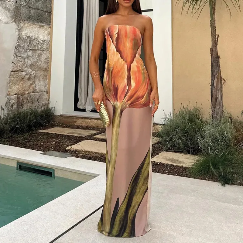 Sexy Strapless Backless Printed Long Dress Women Fashion Sleeveless Off Shoulder Vestidos 2026 Summer Lady Party Evening Robes
Sexy Strapless Backless Printed Long Dress Women Fashion Sleeveless Off Shoulder Vestidos 2026 Summer Lady Party Evening Robes