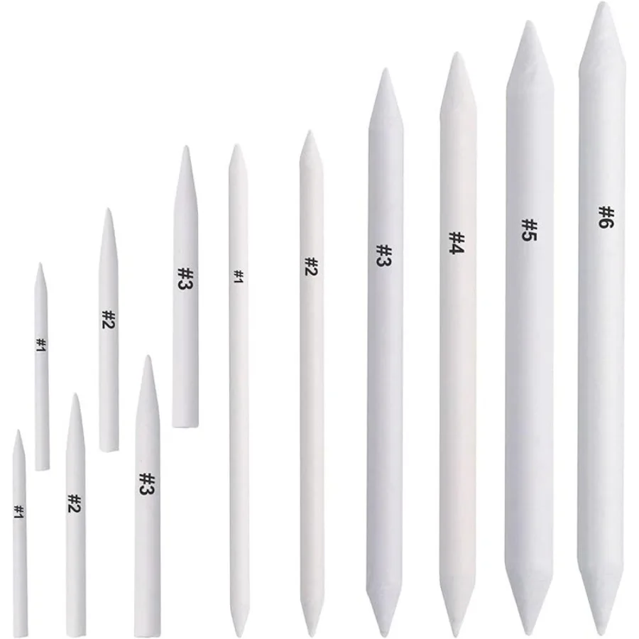 Paper Blending Stumps and Tortillions Set, 60 Pieces, White, Multiple Sizes for Sketching, Drawing, Shading, Charcoal Art
Paper Blending Stumps and Tortillions Set, 60 Pieces, White, Multiple Sizes for Sketching, Drawing, Shading, Charcoal Art