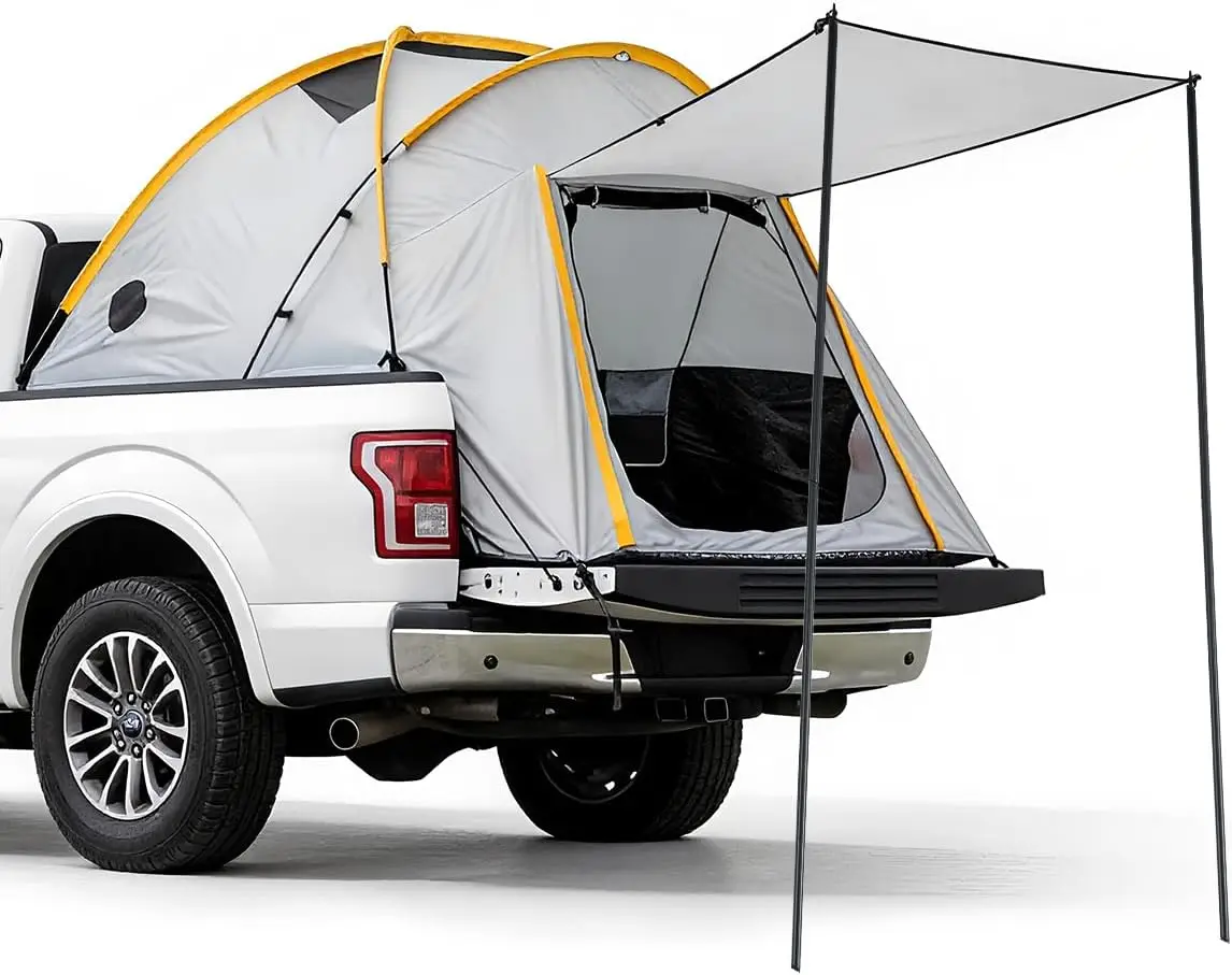 Garvee 9 Foot Truck Tent with Awning, Waterproof PU3000 Oxford Portable Pickup Truck Camping Tent for Chevy Silverado Ram GMC Bed
Garvee 9 Foot Truck Tent with Awning, Waterproof PU3000 Oxford Portable Pickup Truck Camping Tent for Chevy Silverado Ram GMC Bed