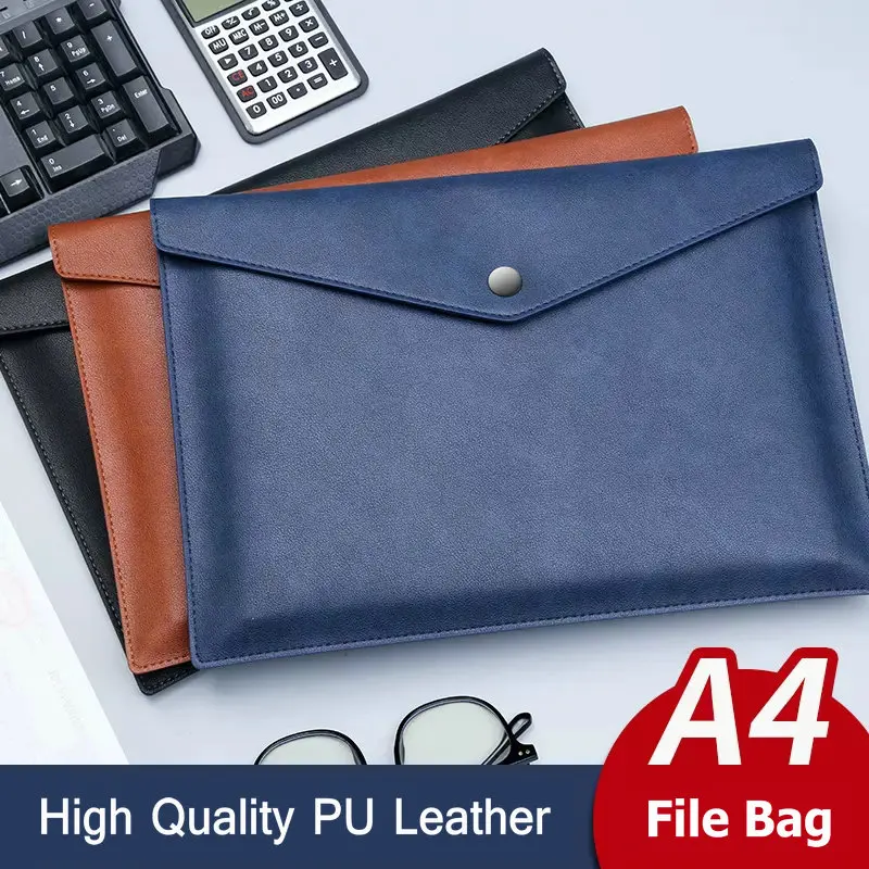 Waterproof PU Leather File Bag A4 Business Document Organizer A4 Pouch Office Paper Organizer Document File Storage bag
Waterproof PU Leather File Bag A4 Business Document Organizer A4 Pouch Office Paper Organizer Document File Storage bag