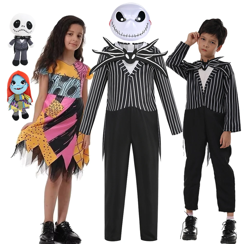 Boys Girls Halloween Costume Cosplay Dress Jack Nightmare Before Children Christmas Princess Sally Clothes For 2-10 Years
Boys Girls Halloween Costume Cosplay Dress Jack Nightmare Before Children Christmas Princess Sally Clothes For 2-10 Years