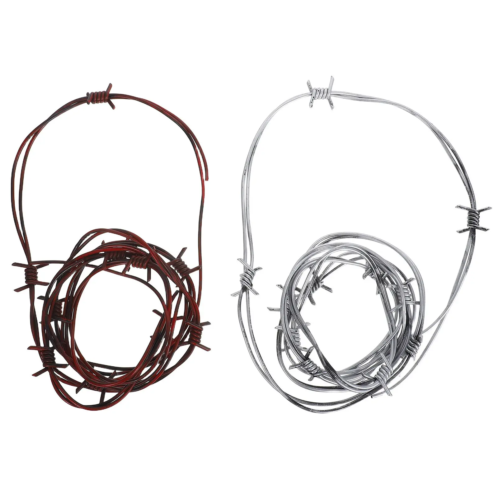 2Pcs Scary Decoration Chain Artificial Barbed Wire Flexible Realistic Halloween Haunted House Party Prank Garland
2Pcs Scary Decoration Chain Artificial Barbed Wire Flexible Realistic Halloween Haunted House Party Prank Garland