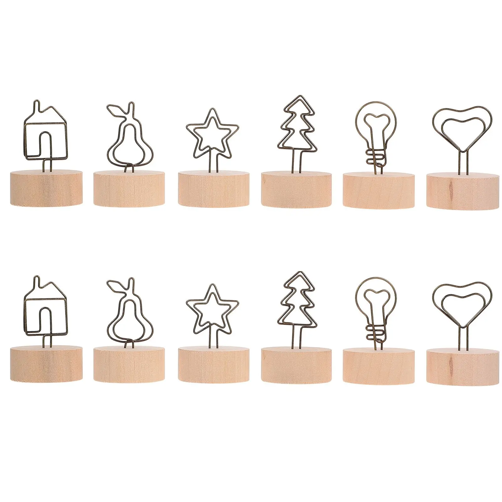12 Pcs Christmas Note Clip Memo Holder Wooden Iron Base Office Desk ganizing Photo Display Storage
12 Pcs Christmas Note Clip Memo Holder Wooden Iron Base Office Desk ganizing Photo Display Storage