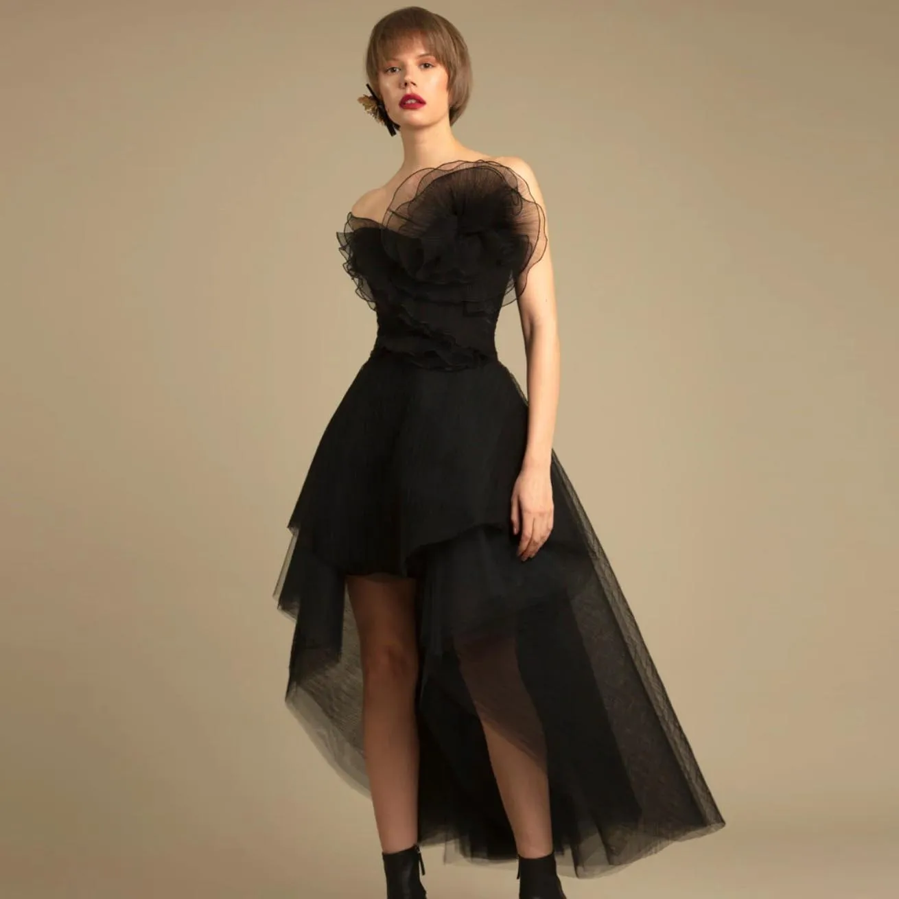 Strapless Black Women Clothing Ruffles Asymmetrical Ankle Length Women's Dresses High Low Summer Dress Woman 2022 Party Dress
Strapless Black Women Clothing Ruffles Asymmetrical Ankle Length Women's Dresses High Low Summer Dress Woman 2022 Party Dress
