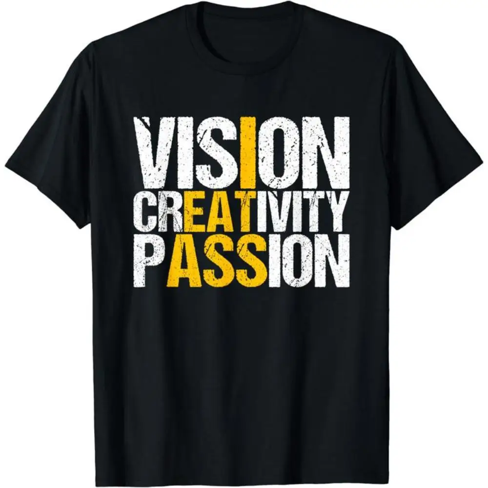 Women's Motivation T-Shirt "Vision Creativity Passion" Entrepreneur Gift Inspirational Success Graphic Tee Casual Top
Women's Motivation T-Shirt "Vision Creativity Passion" Entrepreneur Gift Inspirational Success Graphic Tee Casual Top