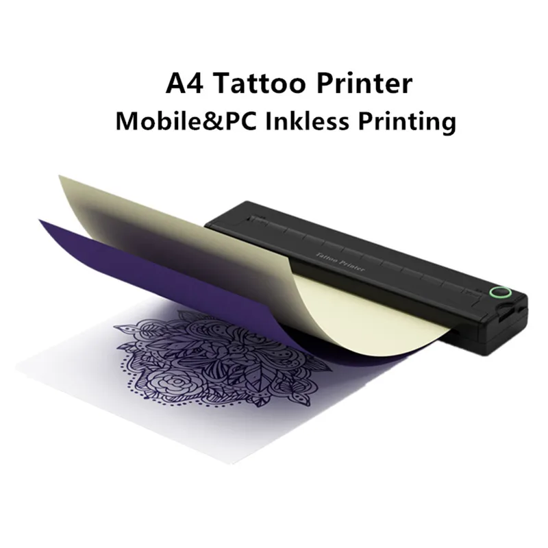 Mini Inkless Tattoo Printer Portable Bluetooth Tattoo Stencil Printer HD A4 Thermal Printer Compatible with Phone Tablet&Laptop
Mini Inkless Tattoo Printer Portable Bluetooth Tattoo Stencil Printer HD A4 Thermal Printer Compatible with Phone Tablet&Laptop
