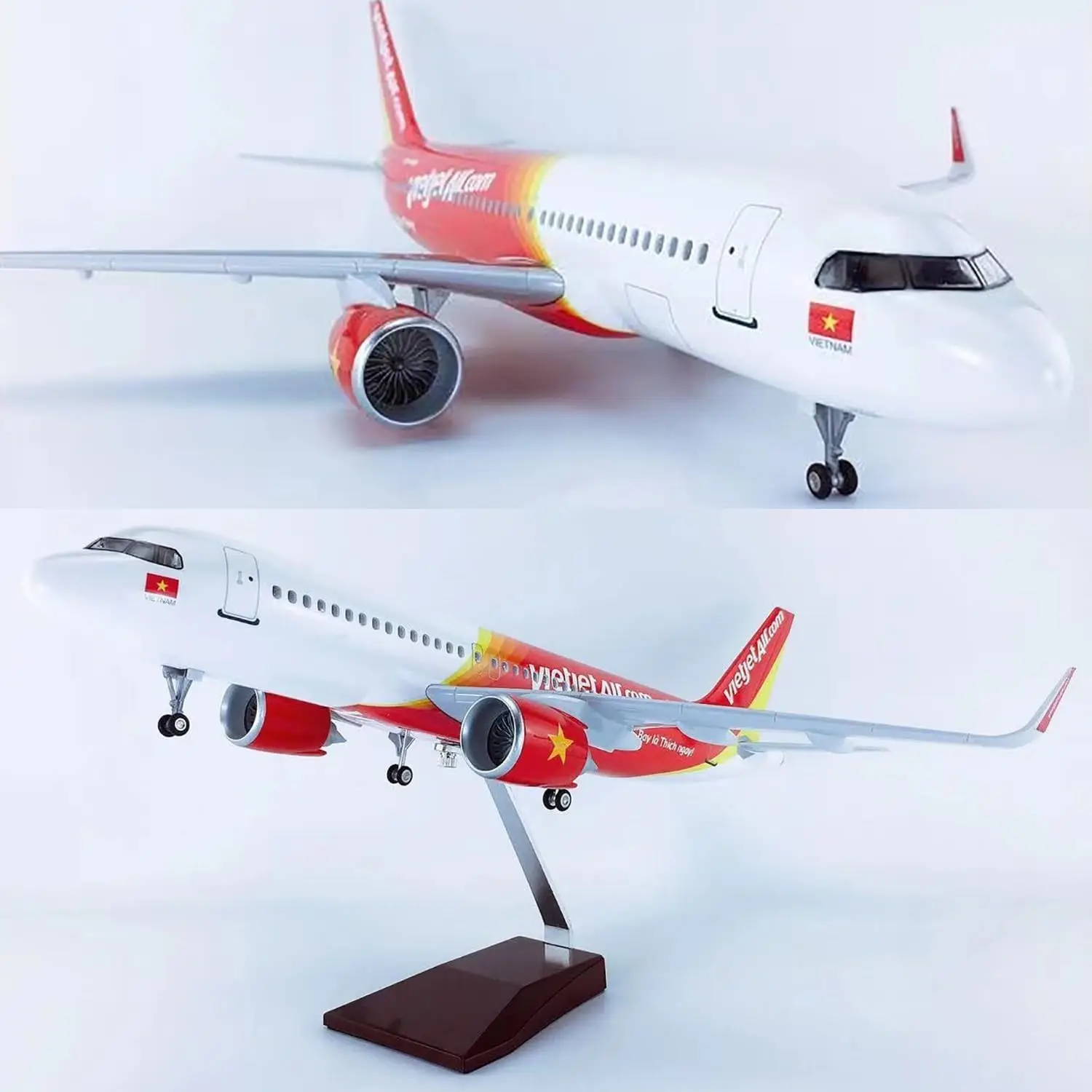 New 1/80 Airplane VietJet A320 Airlines Model Toy Light With Wheel Landing Gear Diecast Resin Plane Collection Display or Gift
New 1/80 Airplane VietJet A320 Airlines Model Toy Light With Wheel Landing Gear Diecast Resin Plane Collection Display or Gift