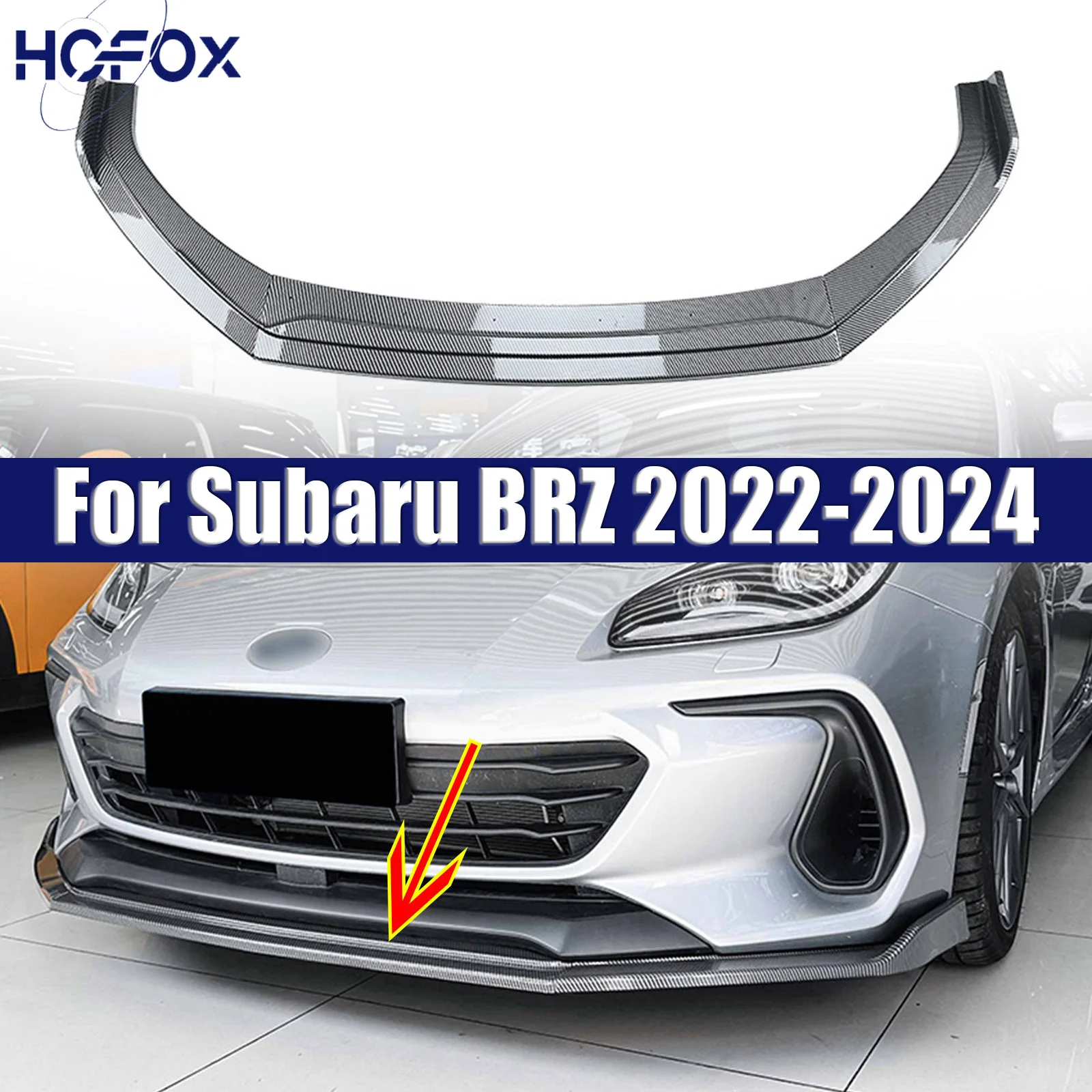 Car Front Bumpers Lip Spoiler Glossy Black Or Carbon Fiber Look For Subaru BRZ 2022-2024
Car Front Bumpers Lip Spoiler Glossy Black Or Carbon Fiber Look For Subaru BRZ 2022-2024