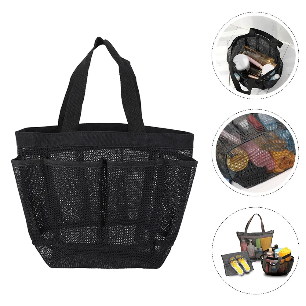 Large Capacity Mesh Beach Tote Bag for Women Travel Toiletry Storage Sand Drainable Multi Pocket Portable Shower Organizer Black
Large Capacity Mesh Beach Tote Bag for Women Travel Toiletry Storage Sand Drainable Multi Pocket Portable Shower Organizer Black