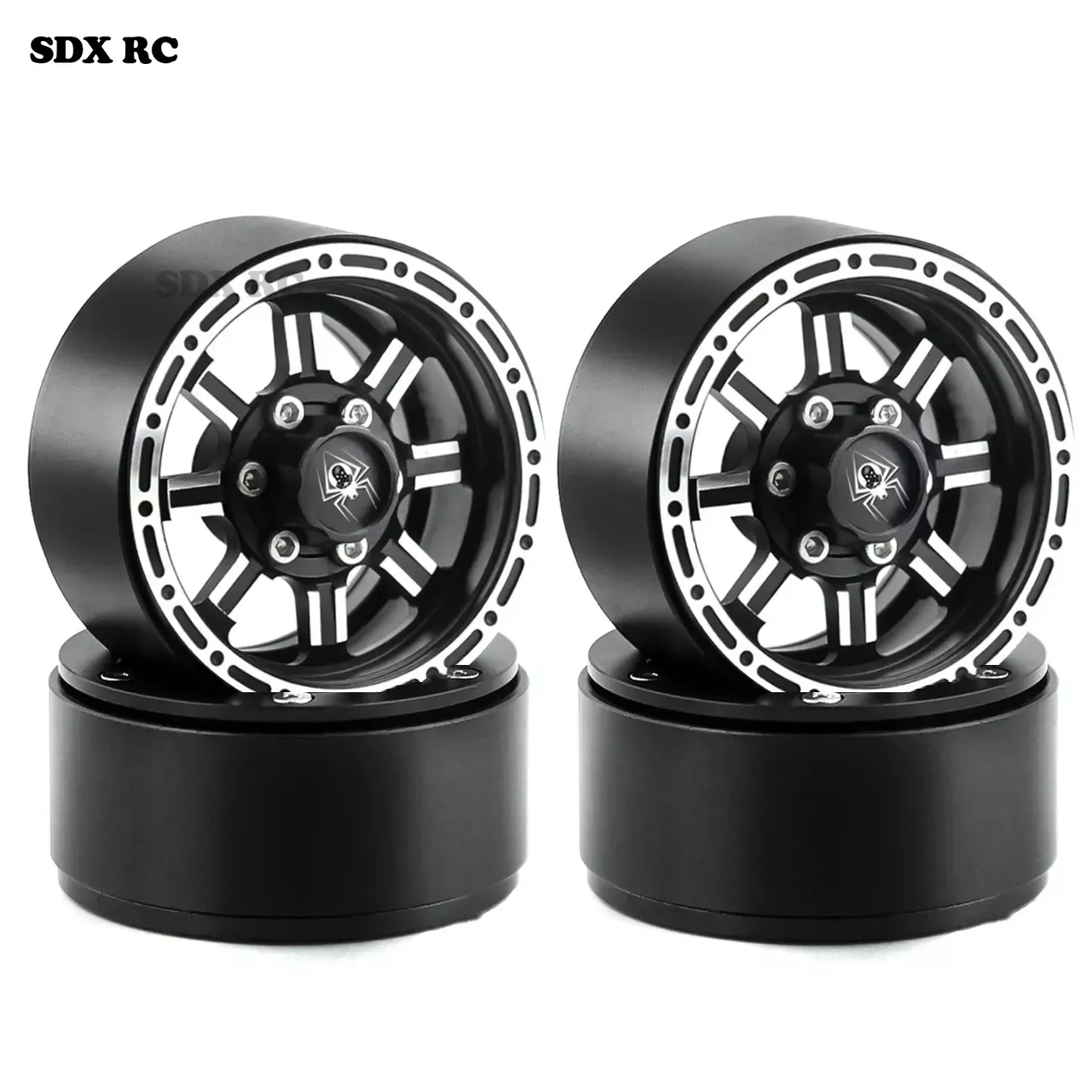 4 шт. металлический 1,9 "Ступица колеса с ободом Beadlock для 1/10 радиоуправляемого гусеничного автомобиля Axial SCX10 Pro TRX4 RC4WD D90 Redcat Gen8