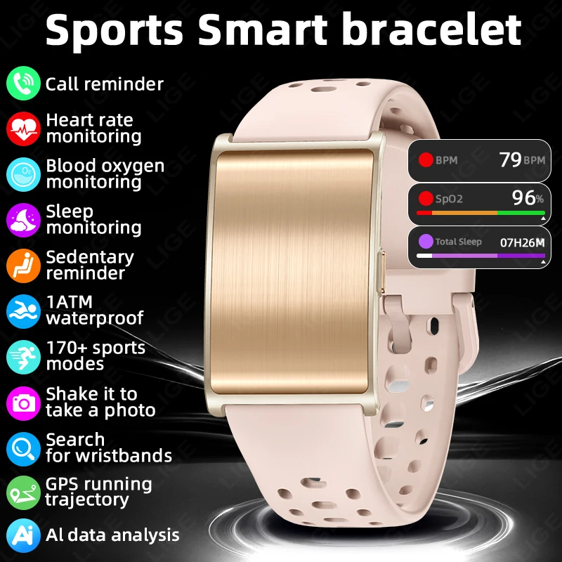 LIGE Health Bracelet GPS Trajectory Heart Rate Blood Pressure Sleep Monitor Call Reminder Sport Band Fitness Tracker Smart Watch
LIGE Health Bracelet GPS Trajectory Heart Rate Blood Pressure Sleep Monitor Call Reminder Sport Band Fitness Tracker Smart Watch