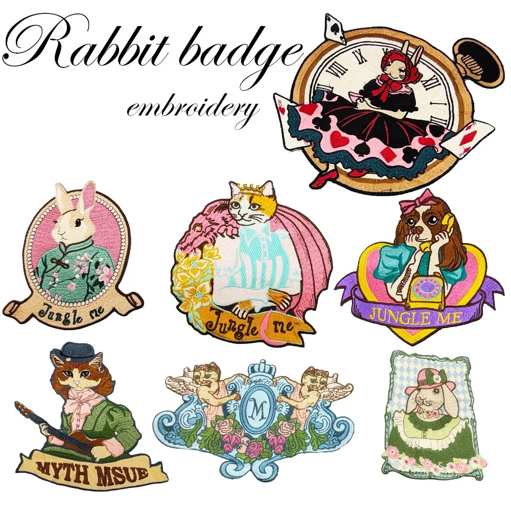 Large Size Rabbits Cats Embroidered Patch Cloth Stickers DIY Clothing Accessories Sewing Appliques for Clothing Scp
Large Size Rabbits Cats Embroidered Patch Cloth Stickers DIY Clothing Accessories Sewing Appliques for Clothing Scp
