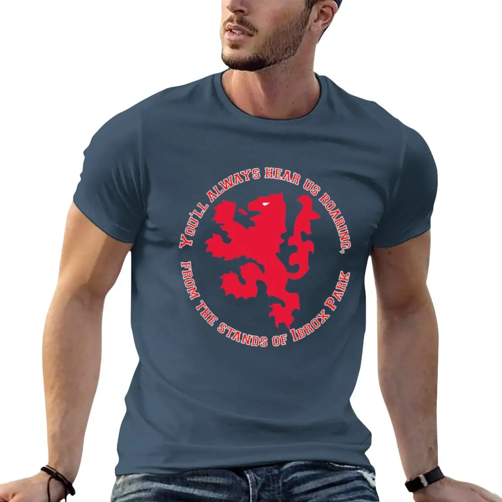 You'll always hear us roaring, from the stands of Ibrox Park T-Shirt quick-drying men graphic t shirts
You'll always hear us roaring, from the stands of Ibrox Park T-Shirt quick-drying men graphic t shirts