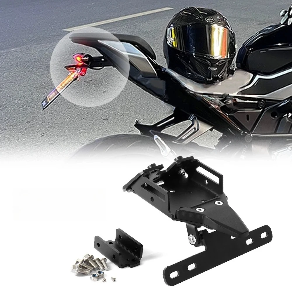 Classic Black Surface Finish, Rigid Reinforced Structure, Tail Tidy License Plate Holder For CFMOTO 675SR-R Motorcycle
Classic Black Surface Finish, Rigid Reinforced Structure, Tail Tidy License Plate Holder For CFMOTO 675SR-R Motorcycle