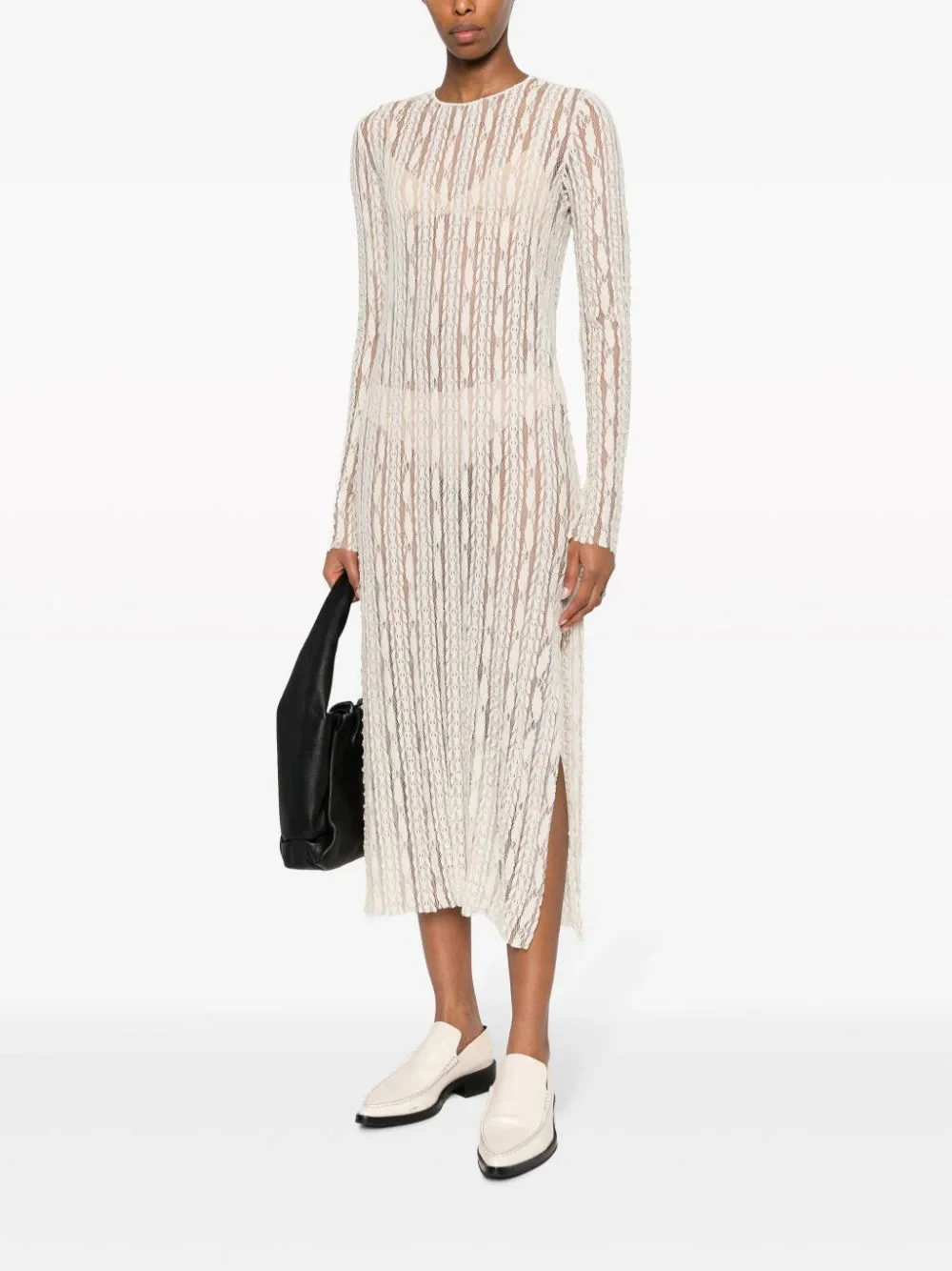 Semi-transparent sexy lace jacquard dress round neck versatile Slim long-sleeved medium-length Womens dresses 2024 Spring new
Semi-transparent sexy lace jacquard dress round neck versatile Slim long-sleeved medium-length Womens dresses 2024 Spring new