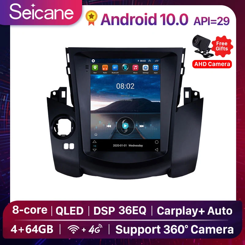 Автомагнитола Seicane, 9,7 дюйма, Android 10,0, 4 + 64 ГБ, для Toyota RAV4 2008 2009 -2015, GPS-навигация, мультимедийный видеоплеер, no 2 din
Автомагнитола Seicane, 9,7 дюйма, Android 10,0, 4 + 64 ГБ, для Toyota RAV4 2008 2009 -2015, GPS-навигация, мультимедийный видеоплеер, no 2 din