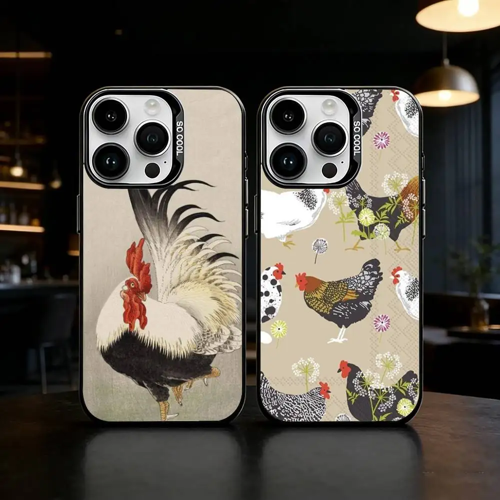 Animal Hen Rooster Phone Case For iPhone 17 16 15 14 13 12 11 Pro Max Plus Silver Matte Black Cover
Animal Hen Rooster Phone Case For iPhone 17 16 15 14 13 12 11 Pro Max Plus Silver Matte Black Cover