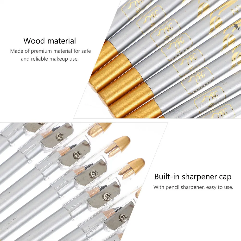 10Pcs Eyebrow Pen with Sharpener 2 in 1 Eyeliner Pencil Long-Lasting Makeup Tool for Women Eyeliner with Sharpener
10Pcs Eyebrow Pen with Sharpener 2 in 1 Eyeliner Pencil Long-Lasting Makeup Tool for Women Eyeliner with Sharpener