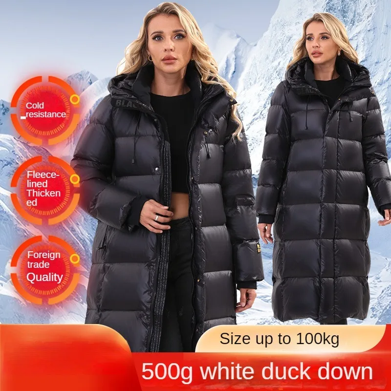 2023 new winter black gold down jacket women's coat long large size over the knee white duck down fashion loose and thick
2023 new winter black gold down jacket women's coat long large size over the knee white duck down fashion loose and thick