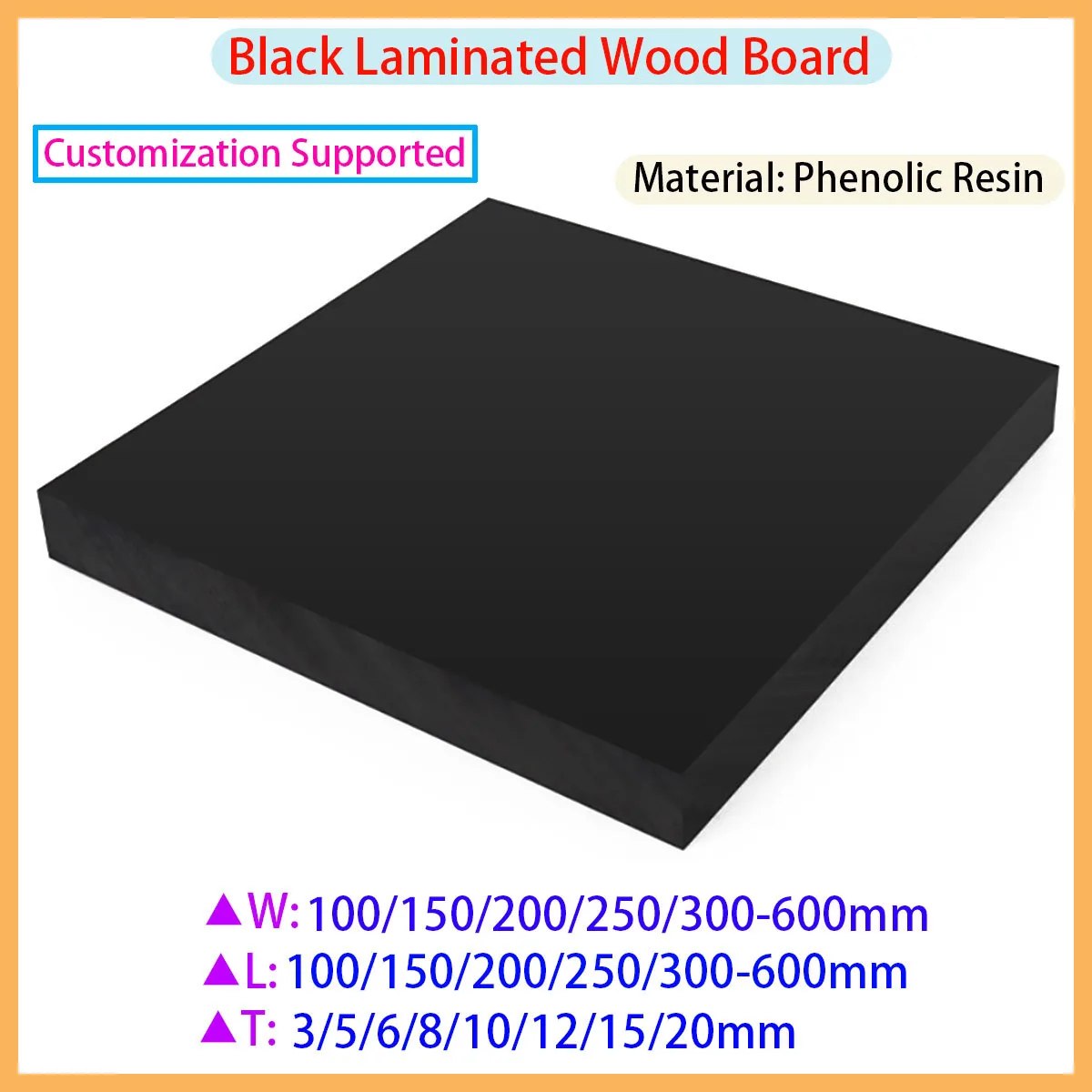 Black Electric Wood Board, Heat-resistant Insulation Board, Phenolic Resin Thickness 3/5/6/8/10/12/15/20mm
Black Electric Wood Board, Heat-resistant Insulation Board, Phenolic Resin Thickness 3/5/6/8/10/12/15/20mm