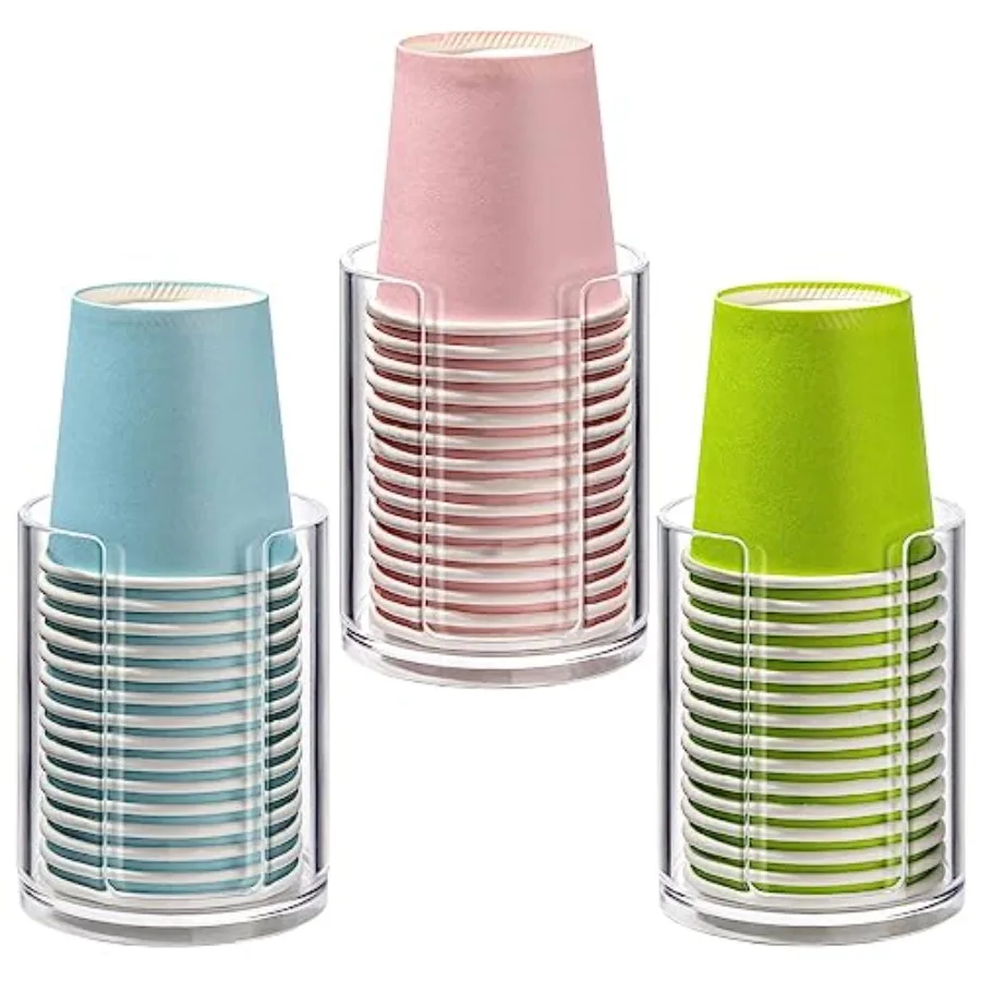 3 Pack Bathroom Cup Dispenser 3 oz Countertop Storage Mouthwash Cups Holder, Plastic Small Disposable Paper Cup Holders for Bat
3 Pack Bathroom Cup Dispenser 3 oz Countertop Storage Mouthwash Cups Holder, Plastic Small Disposable Paper Cup Holders for Bat