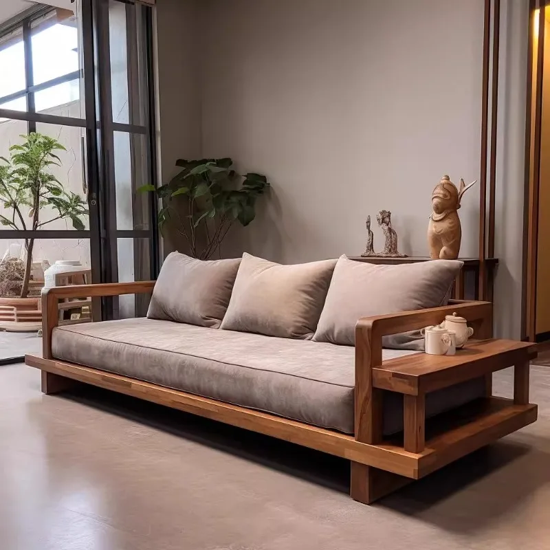 All-solid wood sofa, simple reception lounge lounge sofa chair
All-solid wood sofa, simple reception lounge lounge sofa chair