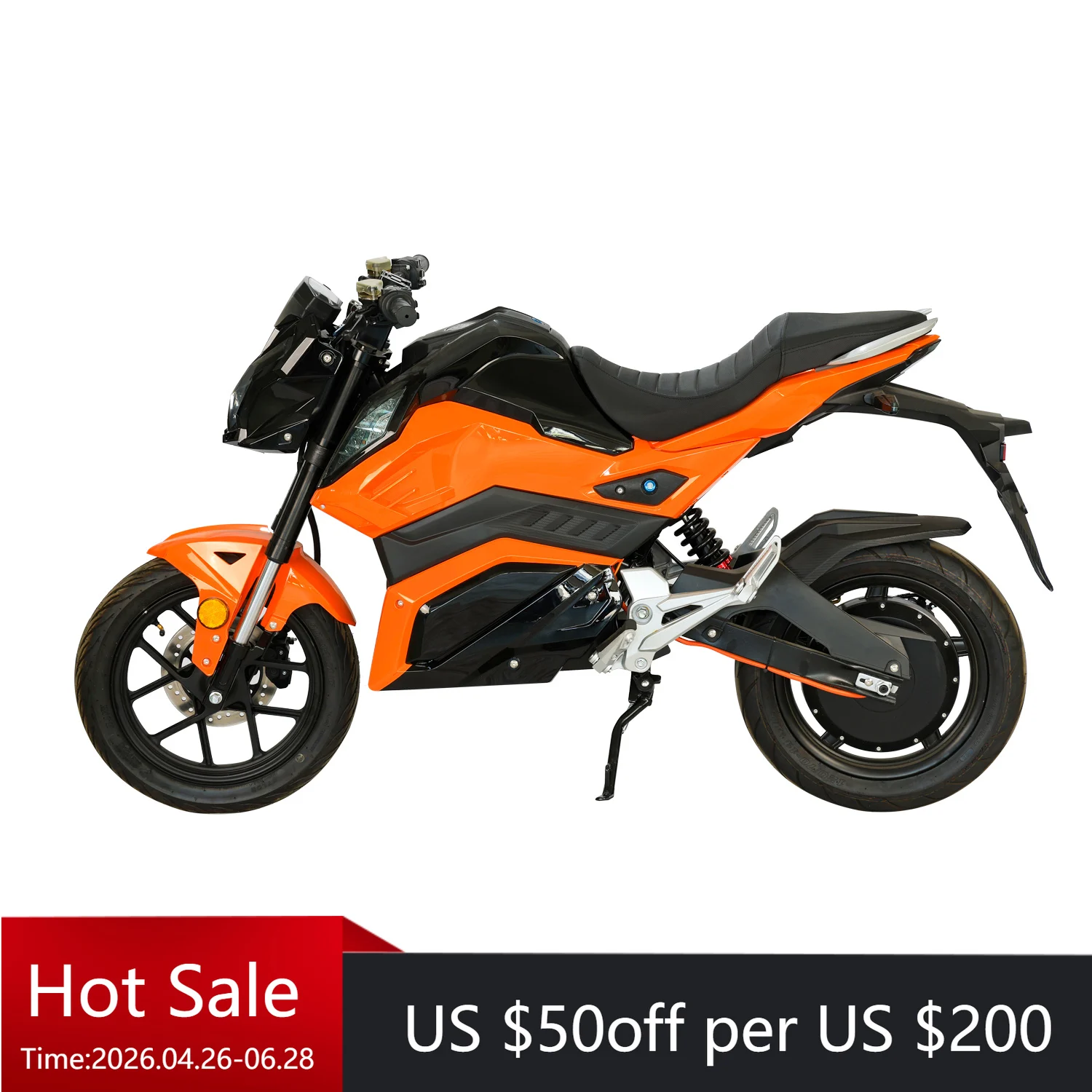 Electric Motorcycle Sport Motorcycle 2000W 72V 80 km/h
Electric Motorcycle Sport Motorcycle 2000W 72V 80 km/h