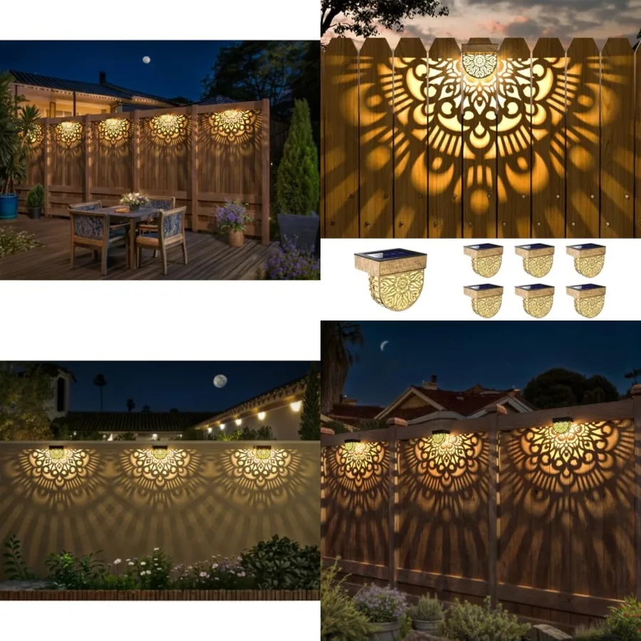 Solar Fence Lights Outdoor Wall Lights Plastic Solar Powered Deck Step Stair Lights Mandala Theme Waterproof Fence Solar Light
Solar Fence Lights Outdoor Wall Lights Plastic Solar Powered Deck Step Stair Lights Mandala Theme Waterproof Fence Solar Light
