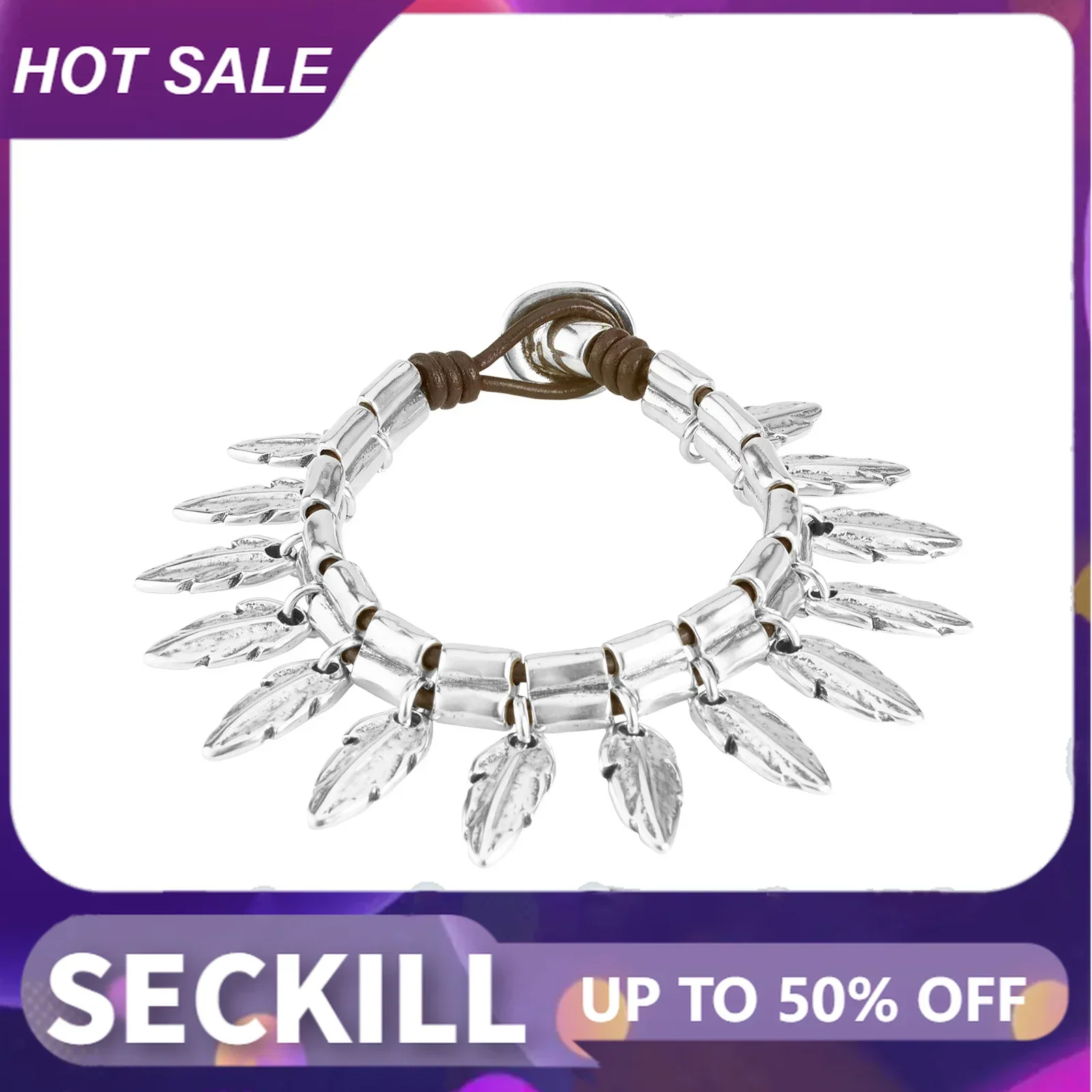 UNOde50 single leaf bracelet for girlfriend, high quality souvenir, original jewelry, original gift, romantic fashion, new
UNOde50 single leaf bracelet for girlfriend, high quality souvenir, original jewelry, original gift, romantic fashion, new