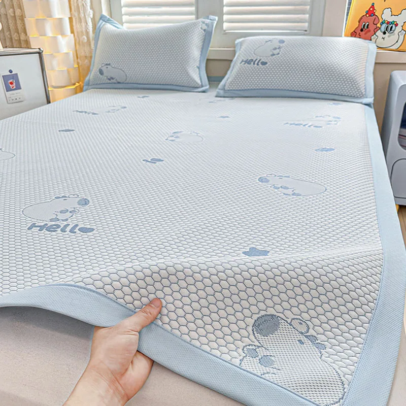 Ice Bean Summer Sleeping Mat Set Cartoon Jacquard Cooling Flat Sheet Sets for Hot Flashes Skin-Friendly Naked Sleep Home Textile
Ice Bean Summer Sleeping Mat Set Cartoon Jacquard Cooling Flat Sheet Sets for Hot Flashes Skin-Friendly Naked Sleep Home Textile
