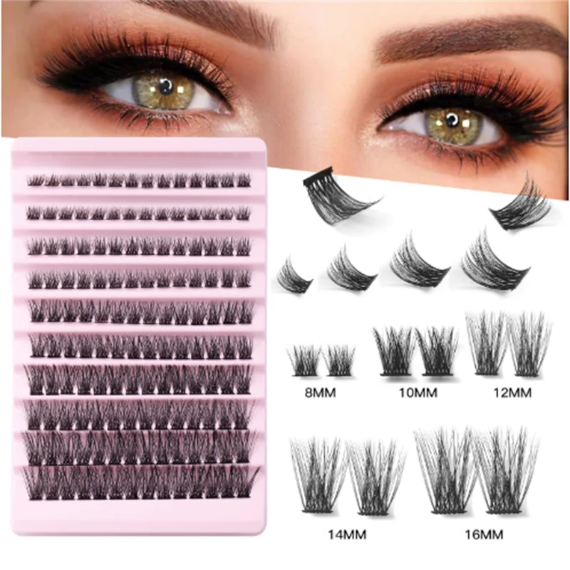 10-pack of European and American false eyelashes single cluster natural DIY segmented tufted eyelash grafting kit
10-pack of European and American false eyelashes single cluster natural DIY segmented tufted eyelash grafting kit
